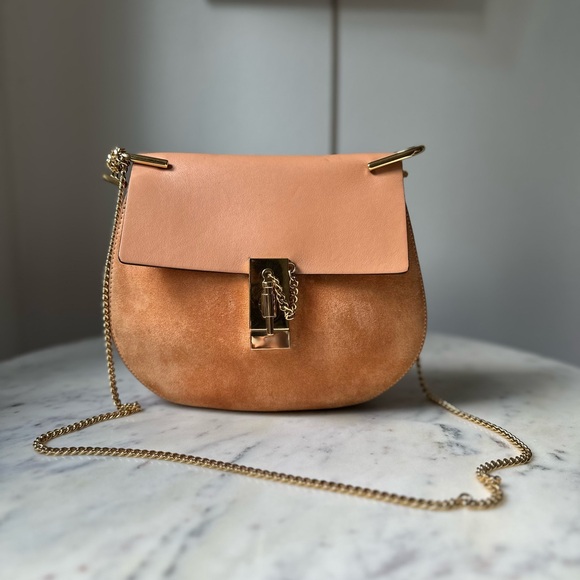 Chloe Drew Crossbody Bag with Gold Chain - Picture 1 of 16
